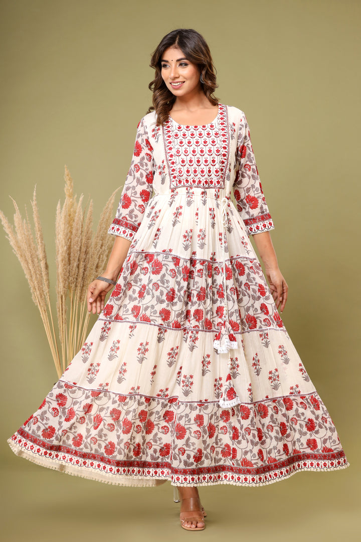 Buy SCAKHI Black Floral Print Ethnic Dress With Long Shrug for Women's  Online @ Tata CLiQ